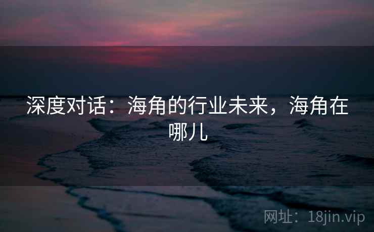 深度对话:海角的行业未来,海角在哪儿 深度对话:海角的行业未来,海角在哪儿