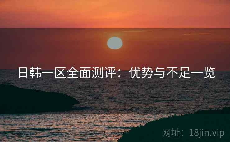 日韩一区全面测评:优势与不足一览 日韩一区全面测评:优势与不足一览